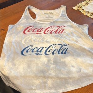 Coca Cola Women's Tank Top - Red, White, and Blue